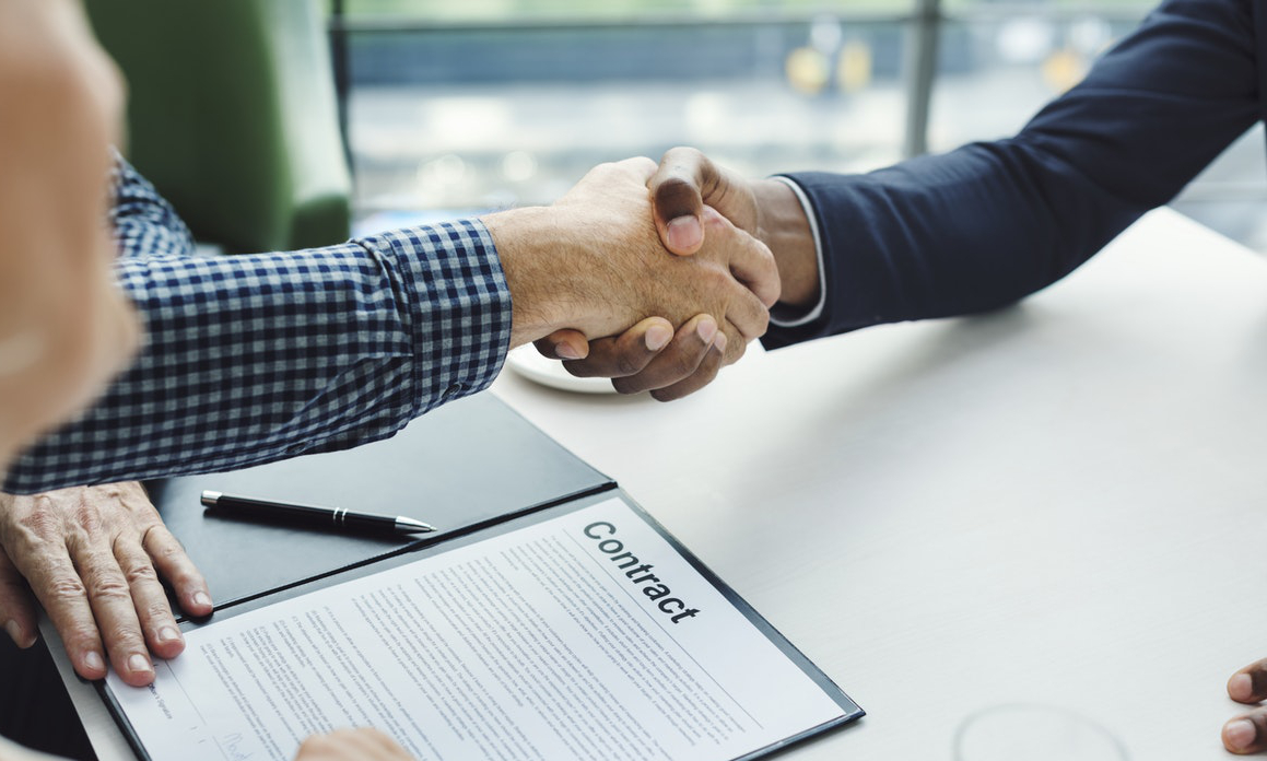 Business people shaking hands