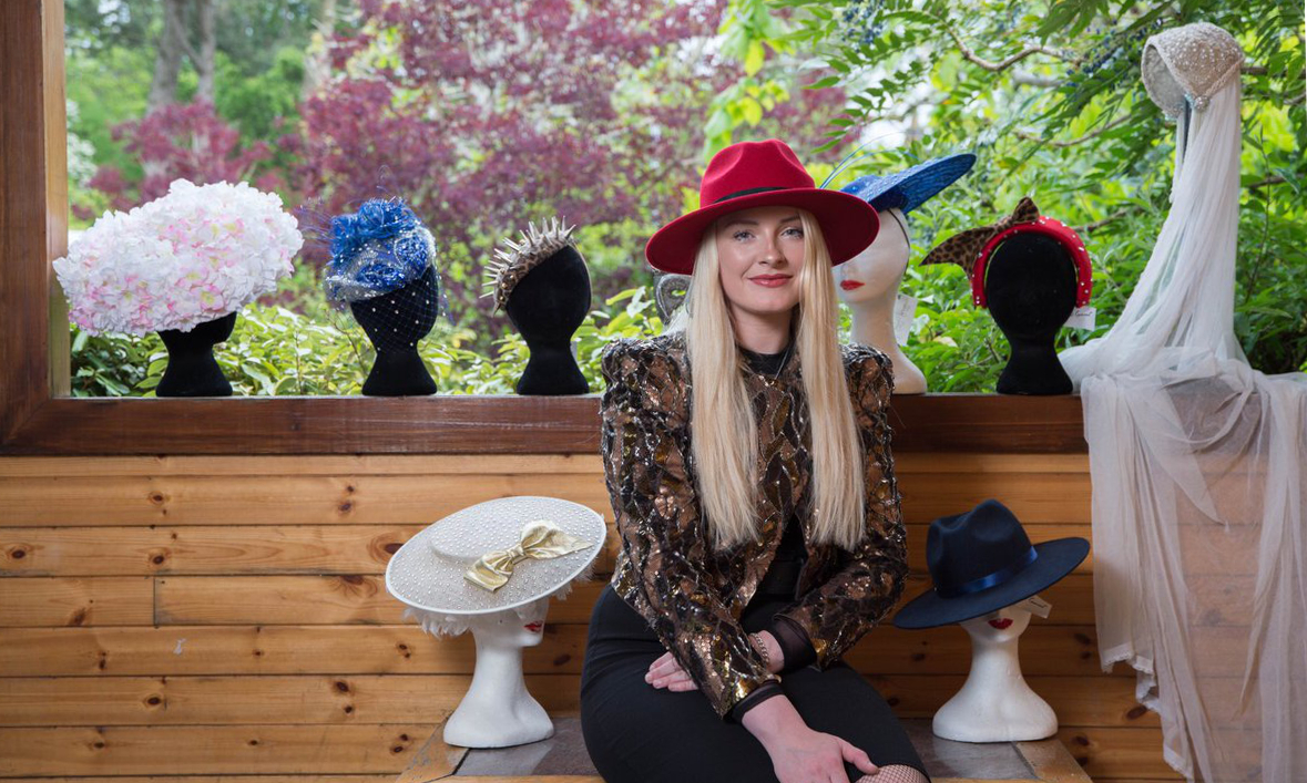 Margaret O'Connor with some of her creations