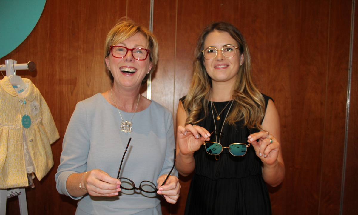 Sacha Cahill of Ambr Eyewear pictured with Minister for Employment Affairs and Social Protection Regina Doherty