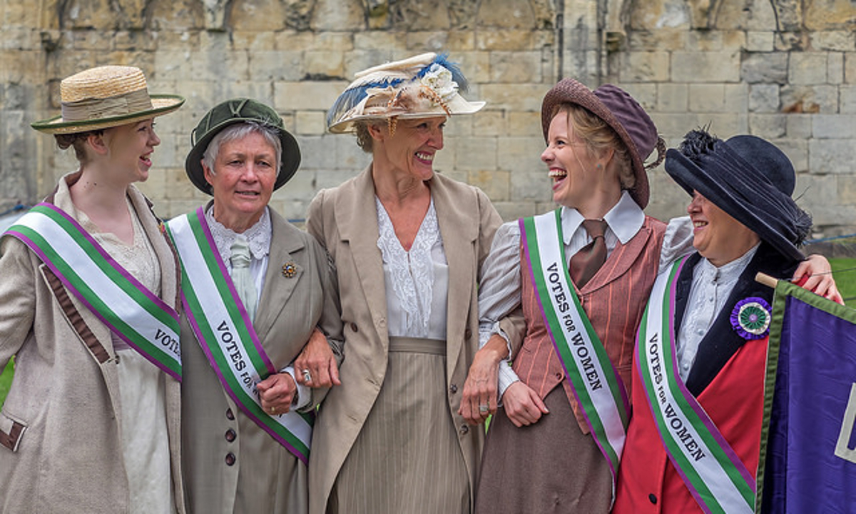 Reenactment of Suffrage movement