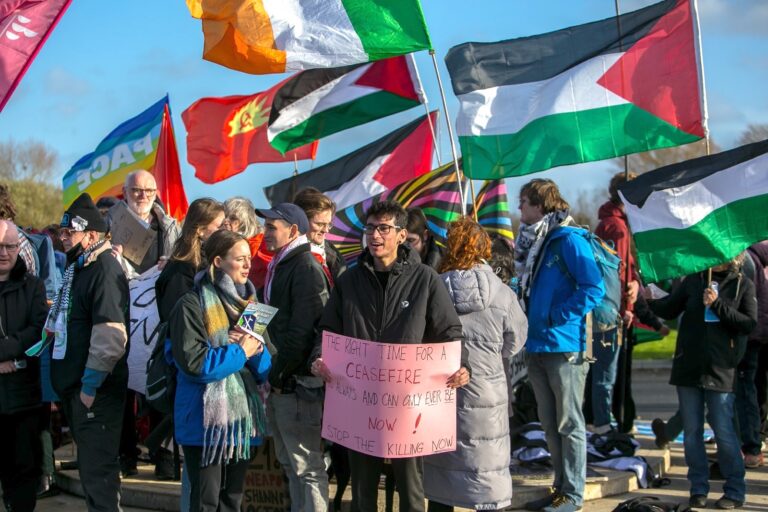 Names of dead children read out at Shannon Airport peace rally